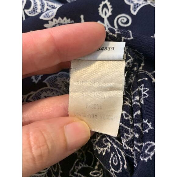 Gianni black white floral short sleeves padded blouse size 8 - Picture 4 of 9